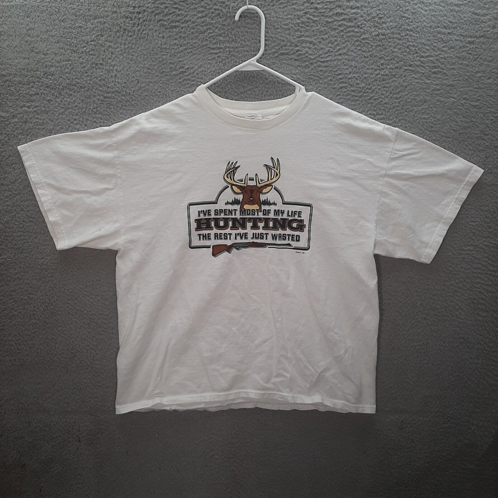 Delta Shirt Adult‎ Extra Large White Tee Deer Hunting Nature Animal Wildlife Y2K